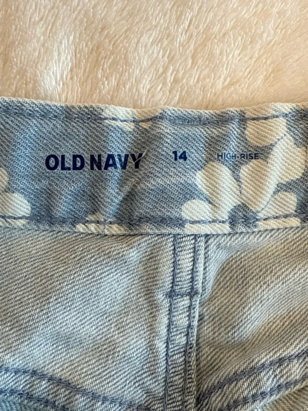 Old Navy Light Blue Floral Denim Shorts